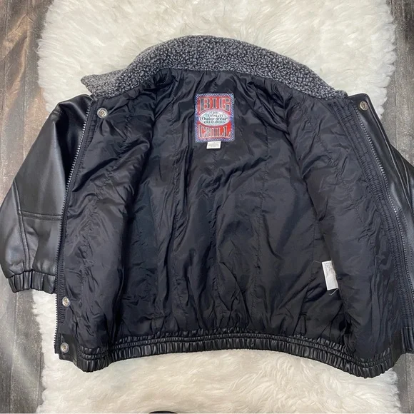 BIG CHILL KIDS FAUX LEATHER MOTORCYCLE JACKET Y2K STREETWEAR MOTO FALL WINTER - Picture 3 of 7
